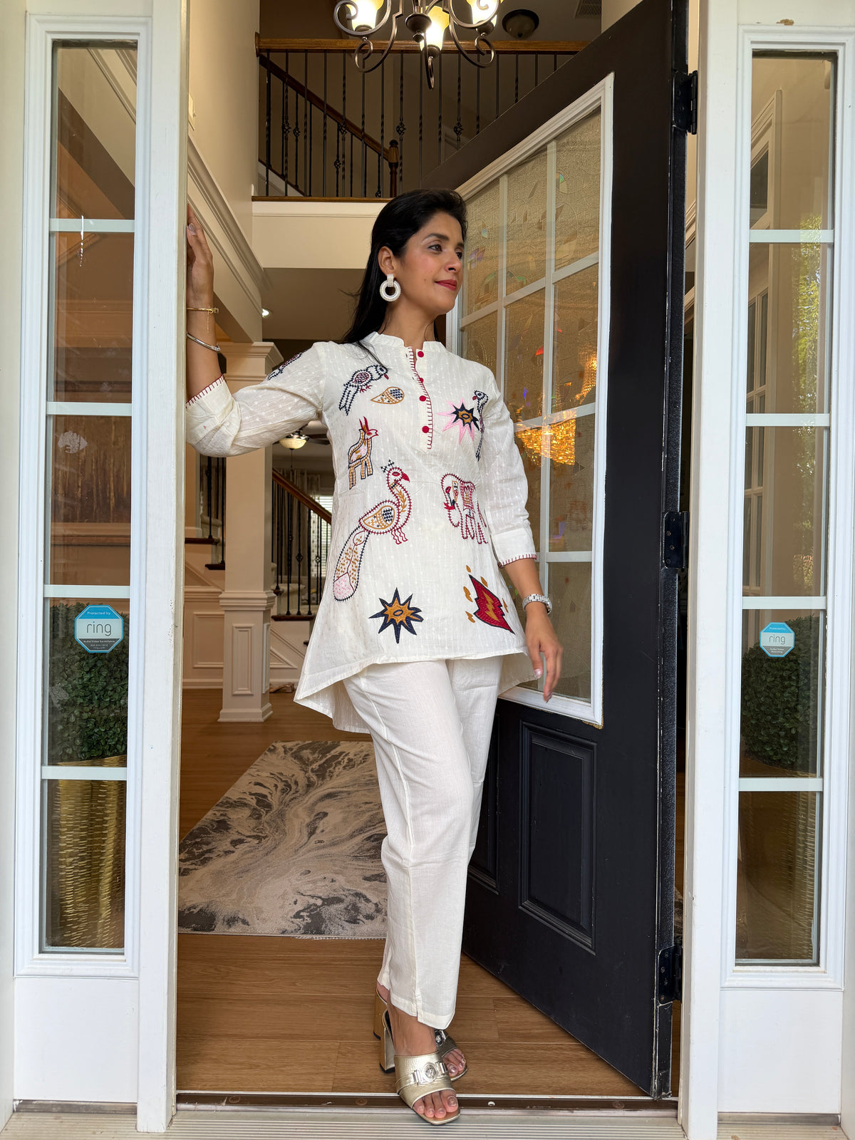 Motif Embroidered Co-ord Set