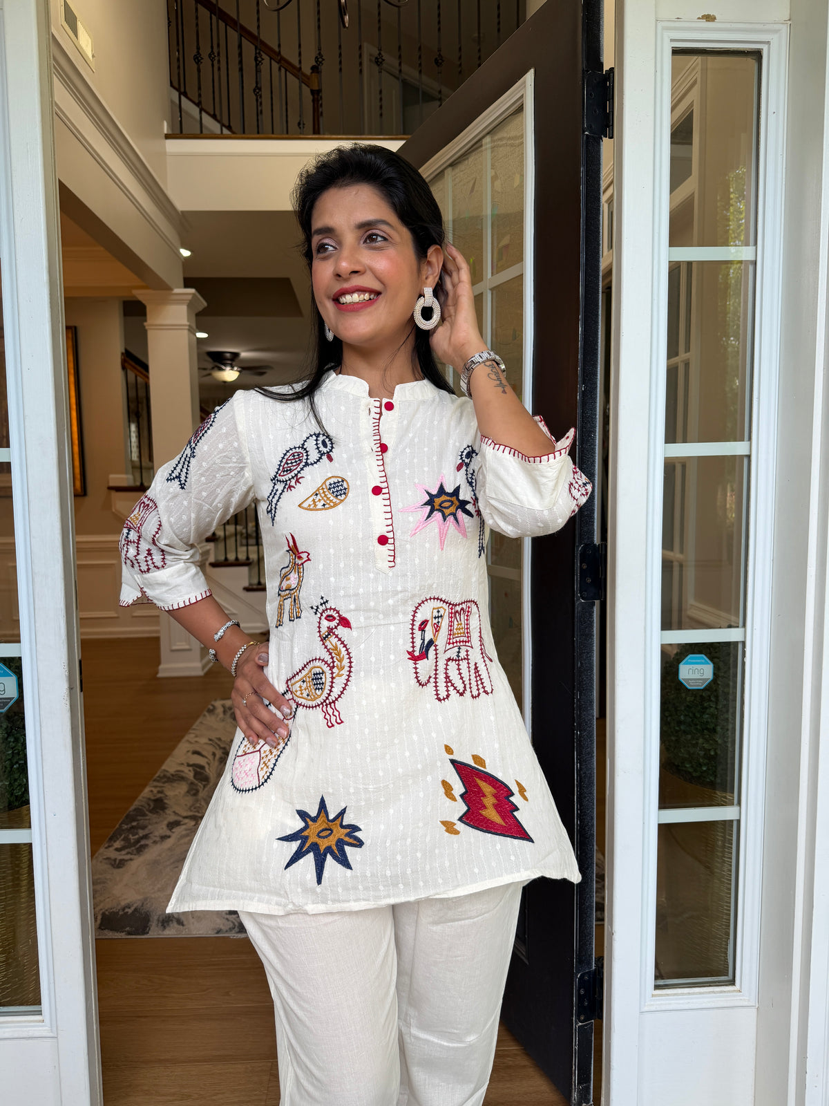 Motif Embroidered Co-ord Set