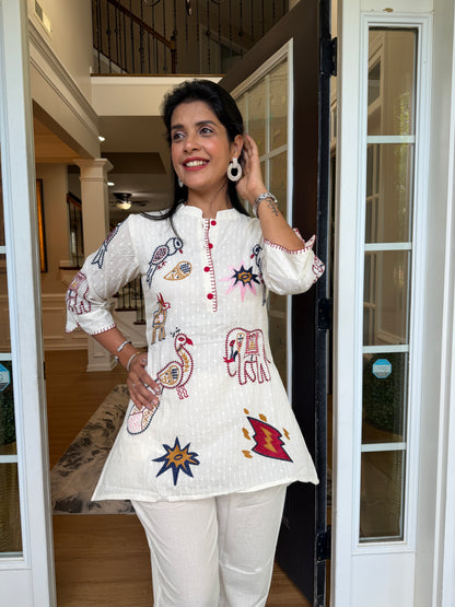Motif Embroidered Co-ord Set