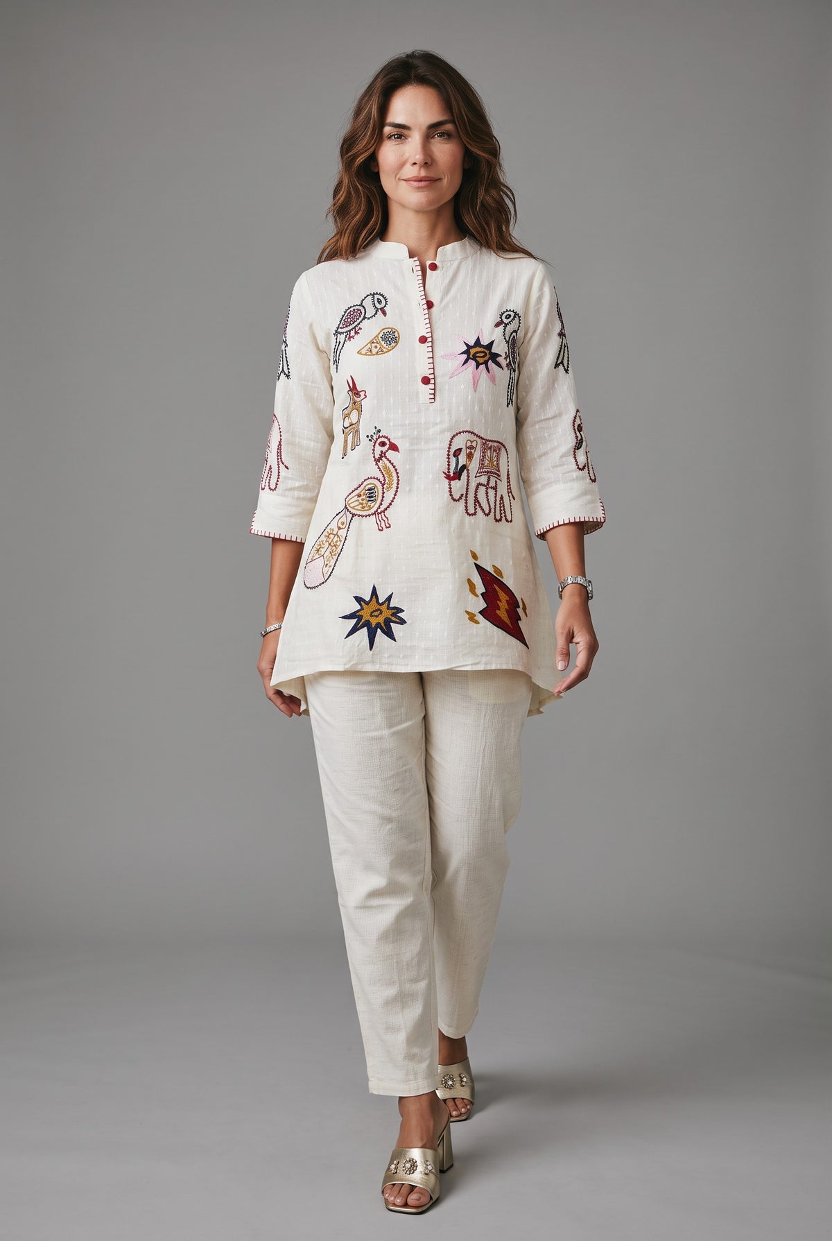 Motif Embroidered Co-ord Set