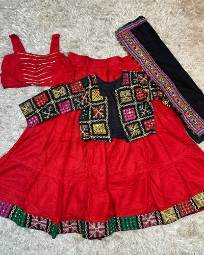 Kutch Embroidered Jacket Navratri Lehenga Choli