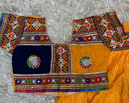 Kutchi Patchwork Mirror Work Navratri Lehenga Choli