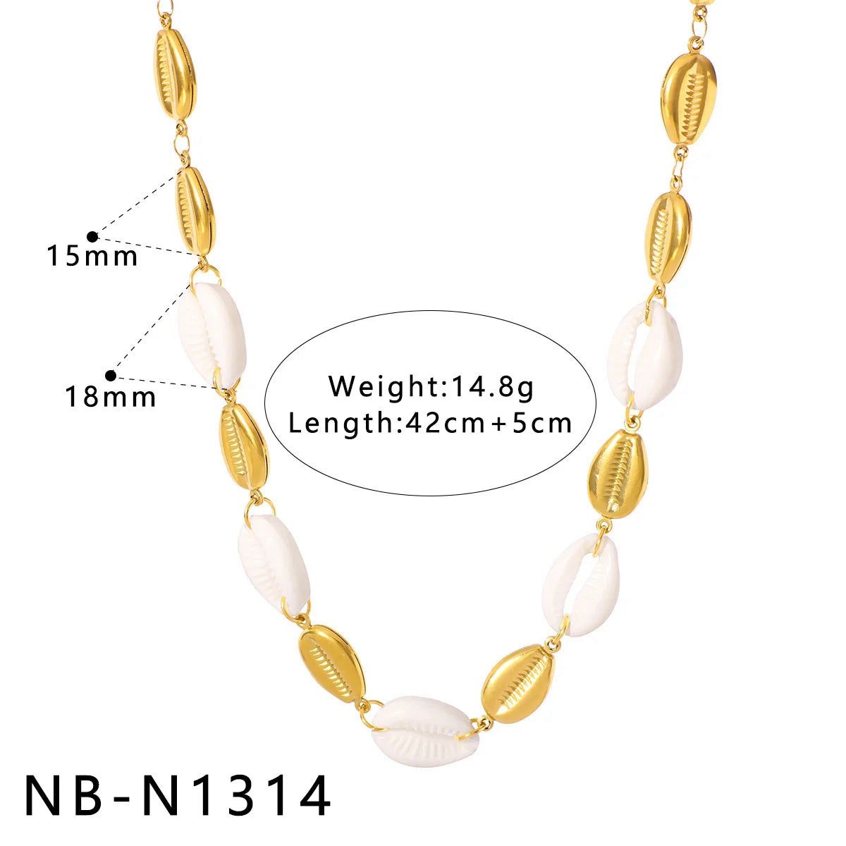 Gold Cowrie Shell Statement Necklace  AND/OR Bracelet